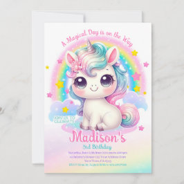 Invitación Unicorn Birthday Invitation