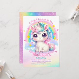Invitación Unicorn Birthday Invitation