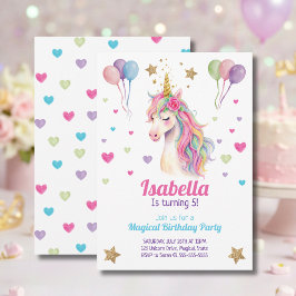 Invitación Unicorn Birthday Party Invitation