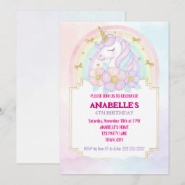 Invitación Unicorn Personalized Magical Birthday Invitation  