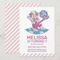 Unicorn Rockstar canta cumpleaños de niños rosados