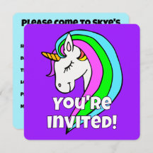 Unicornio arcoiris personalizado