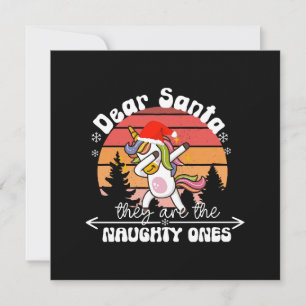 Invitación Unicornio Dabbing Navidad Divertida