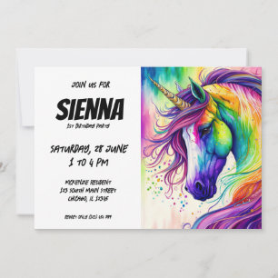 Invitación Unicornio mágico