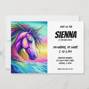 Invitación Unicornio mágico