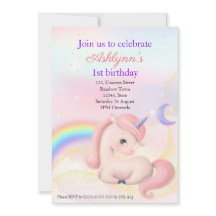 Unicornio Rosa Elegante Personalizado