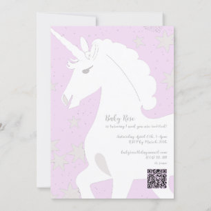 Invitación Unicornio y Estrellas