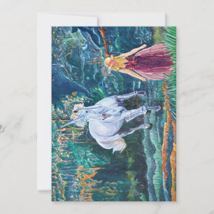 Invitación Unicornio y niña