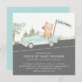 Invitación Unidad Cuta De Bear Boys Baby Shower