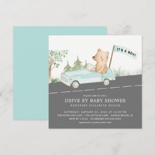 Invitación Unidad Cuta De Bear Boys Baby Shower