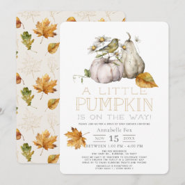 Invitación Unidad de acuarela Bird Pumpkin Fall por Baby Show