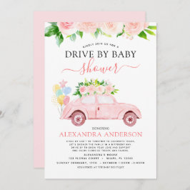 Invitación Unidad De Baby Shower Floral Rubor Pink