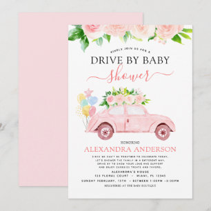Invitación Unidad De Baby Shower Floral Rubor Pink