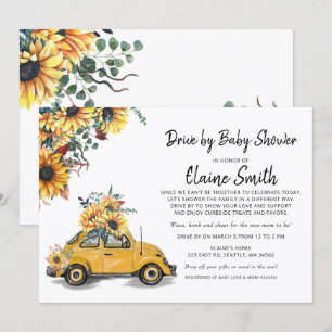 Invitación Unidad De Baby Shower Neutral De Género De Girasol