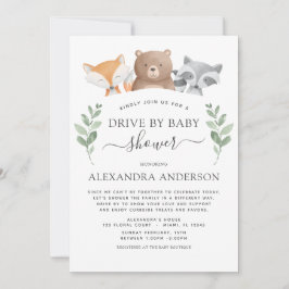 Invitación Unidad De Baby Shower Woodland Eucalyptus Greenery