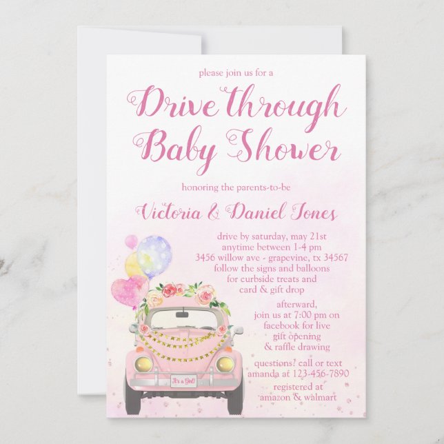Invitación Unidad De Covid Baby Shower (Anverso)