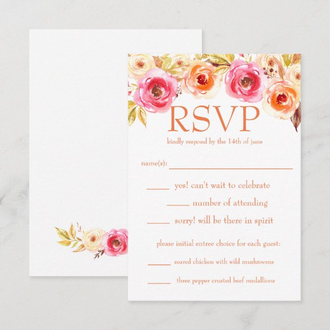 Invitación Unidad de la Rosa (Anverso / Reverso)