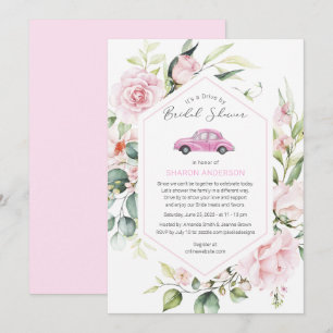 Invitación Unidad Rosa De Baby Shower Floral A Través De Inv