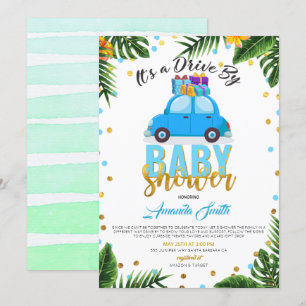 Invitación Unidad Tropical De Baby Shower Boy