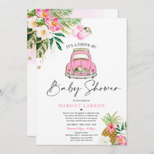 Invitación Unidad Tropical De Baby Shower Pineapple Drive A T