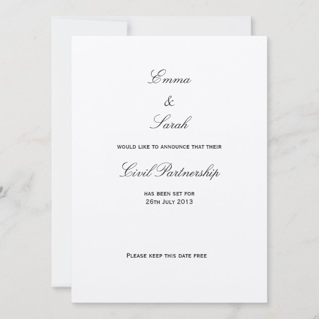 Invitación Unión - Guardar la Fecha (Anverso)