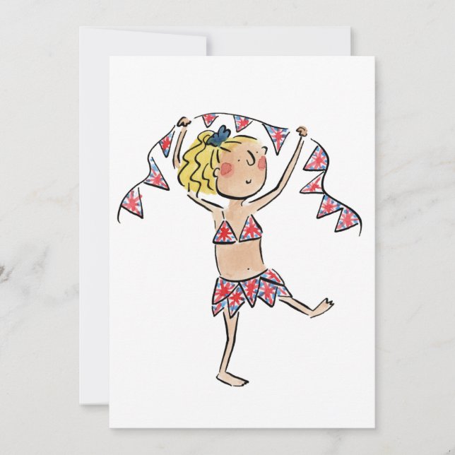 Invitación Unión Jack Bunting (Anverso)