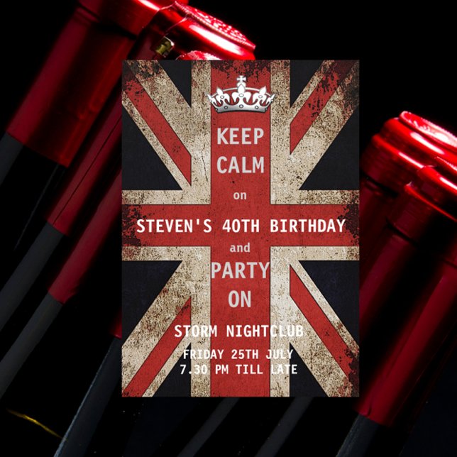 Invitación Unión Jack UK Bandera Partido del Cumpleaños de lo (Subido por el creador)