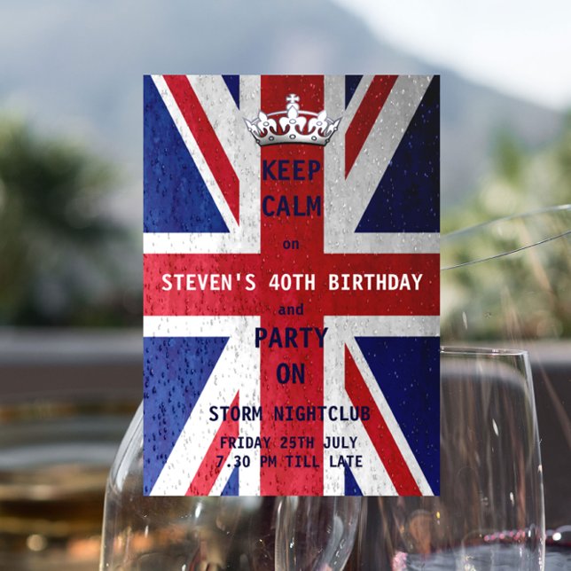 Invitación Union Jack UK Flag Unisex Birday Party (Subido por el creador)