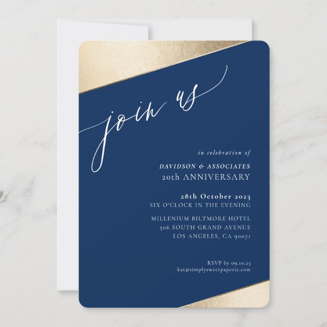 Invitación UNIR la caligrafía de EE. UU. la marina formal de  (Anverso)