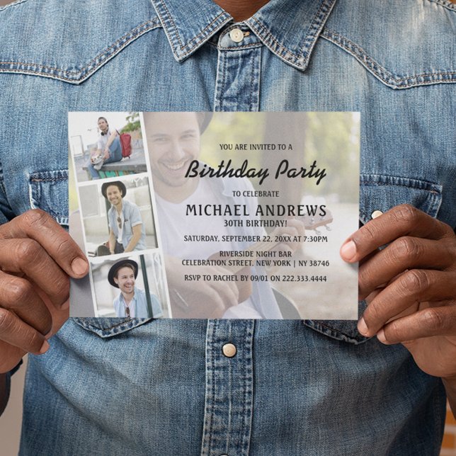 Invitación Unisex | COLLAGE DE FOTOS | Cumpleaños (Subido por el creador)