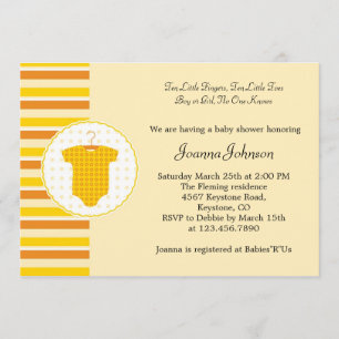 Invitación unisex de Baby Shower
