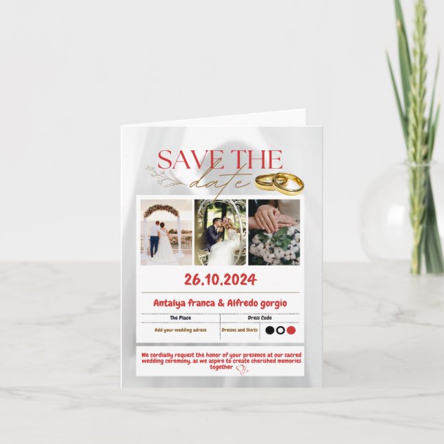 Invitación Uniting Hearts: Our Wedding invitation Celebration (Anverso)