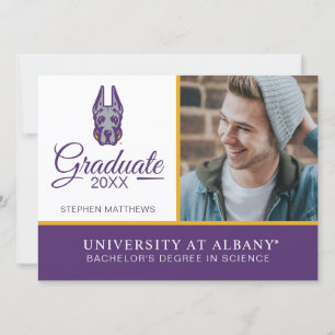 Invitación Universidad de Albany Gran Cabeza de Mascota Dane