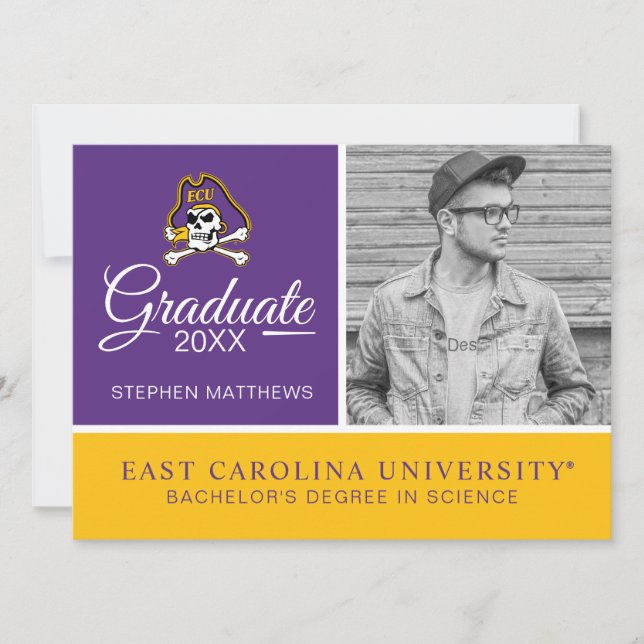 Invitación Universidad de Carolina del Este | Piratas del ECU (Anverso)
