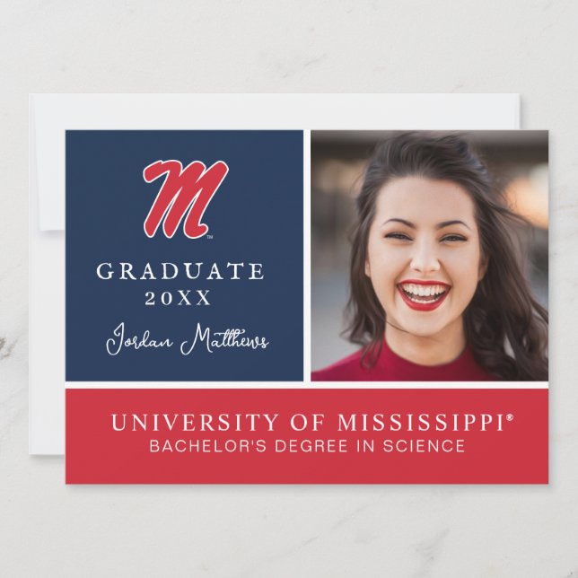 Invitación Universidad de Mississippi | Script M (Anverso)