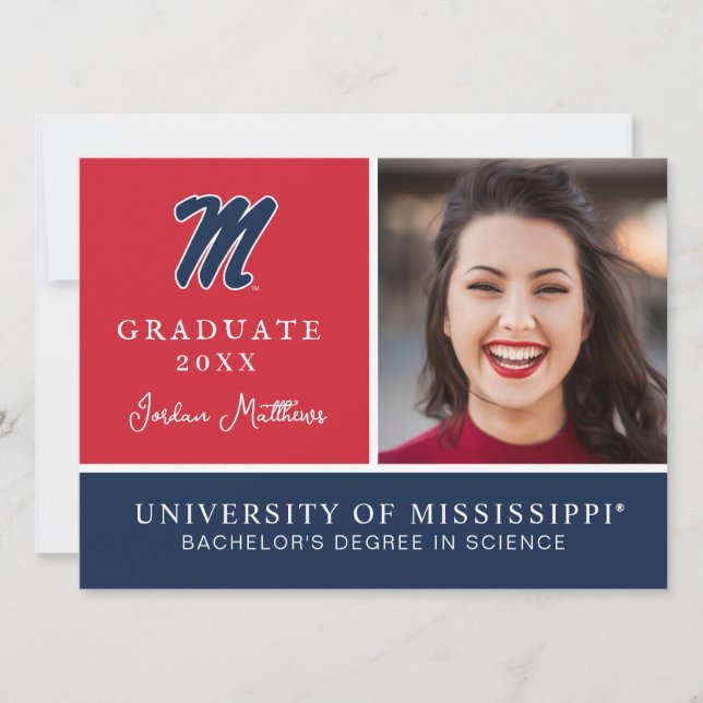Invitación Universidad de Mississippi | Script M (Anverso)
