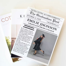 Invitación Universidad de Prensa de Graduación Moderna