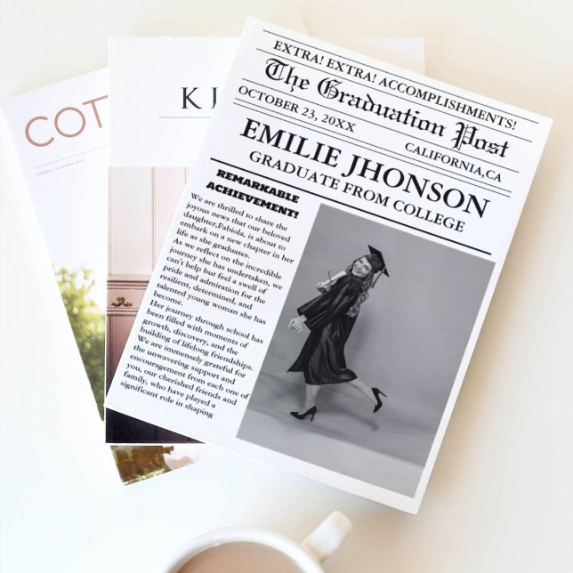 Invitación Universidad de Prensa de Graduación Moderna (Subido por el creador)