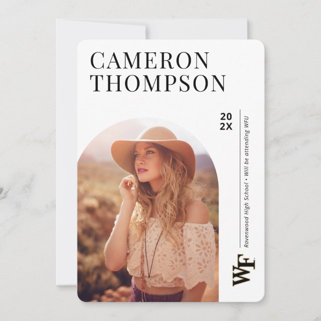 Invitación Universidad de Wake Forest | WF (Anverso)