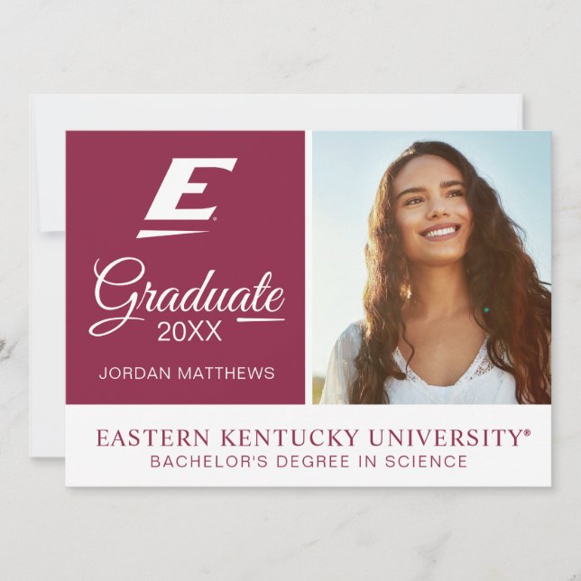 Invitación Universidad del Este de Kentucky E (Anverso)