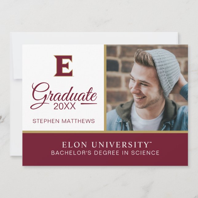 Invitación Universidad E de Elon (Anverso)