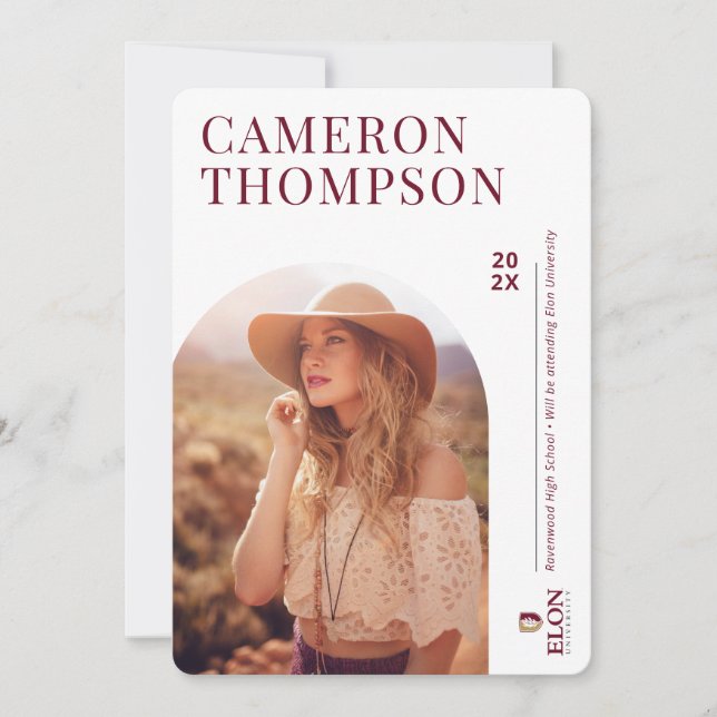 Invitación Universidad Elon E (Anverso)