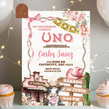 Invitación Uno Chica español mexicano