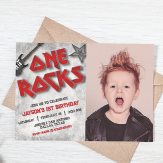 Invitación Uno de piedras con paisaje de foto