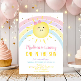 Invitación Uno en el cumpleaños del sol del sol del sol