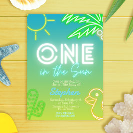Invitación Uno en el sol - Boy 1er cumpleaños