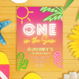 Invitación Uno en el sol - Chica primer cumpleaños
