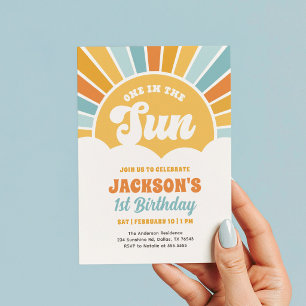 Invitación Uno en el Sol Cumpleaños 1