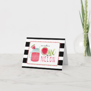 Invitación Uno En Melón Melón Mason Jar Primer Cumpleaños