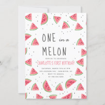 Uno en Melon Watermelon Primer cumpleaños
